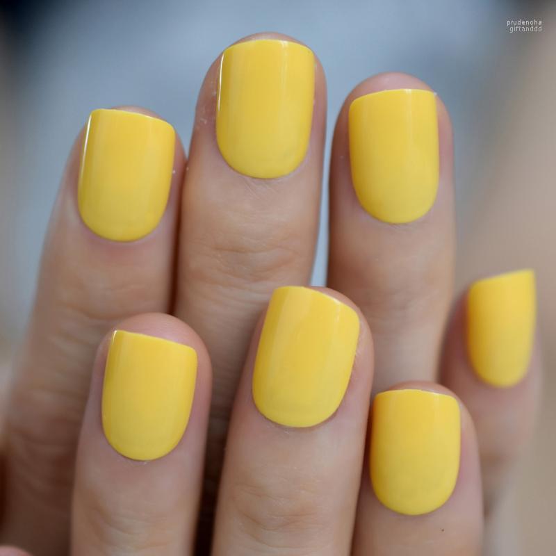 False Nails Short Yellow Round Fake Simple Smooth Surface For Daily Wear Full Cover Nail Tips 24 Pcs With Adhesive Taps Prud22, L5450
False Nails Short Yellow Round Fake Simple Smooth Surface For Daily Wear Full Cover Nail Tips 24 Pcs With Adhesive Taps Prud22, L5450