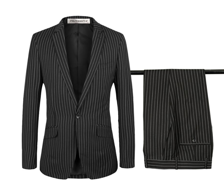 Men's Suits & Blazers Men Black Suit Two-Piece Striped Slim Fit Jacket Cocktail Party Pant Groom For Wedding Customize Plus Size S-6XlMen's, Picture black
Men's Suits & Blazers Men Black Suit Two-Piece Striped Slim Fit Jacket Cocktail Party Pant Groom For Wedding Customize Plus Size S-6XlMen's, Picture black