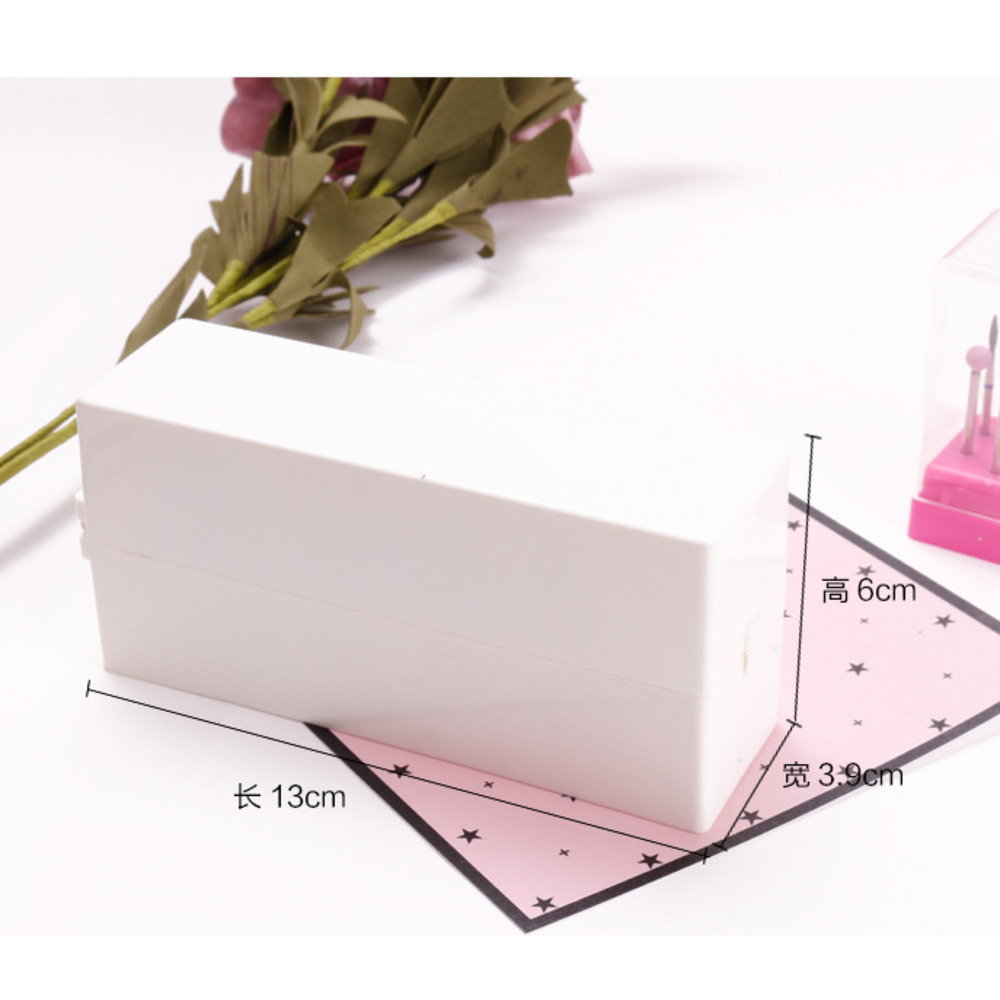 30 Holes Nail Art Drill Storage Box Grinding Polish Head Bit Holder Display Nail Drill Bits Organizer Nail Stand Manicure Manege