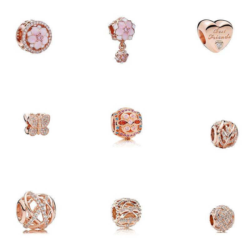 Brand s925 Sterling Silver Loose Bead Charms Rose Gold Beaded Women's Design Original Fit Pandora Bracelets Pendant Jewelry Fashion Trinket DIY LadiesGifts
Brand s925 Sterling Silver Loose Bead Charms Rose Gold Beaded Women's Design Original Fit Pandora Bracelets Pendant Jewelry Fashion Trinket DIY LadiesGifts
