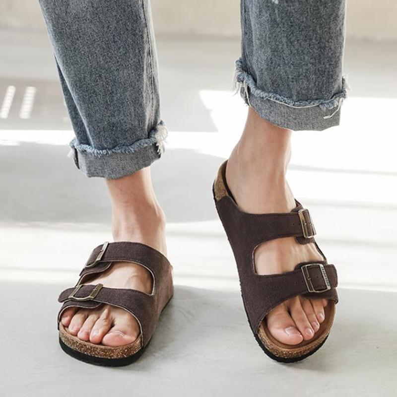 Slippers Summer Unisex Beach Cork 2022 Men Casual Double Buckle Nubuck Leather Outside Slides Shoe, 10
Slippers Summer Unisex Beach Cork 2022 Men Casual Double Buckle Nubuck Leather Outside Slides Shoe, 10