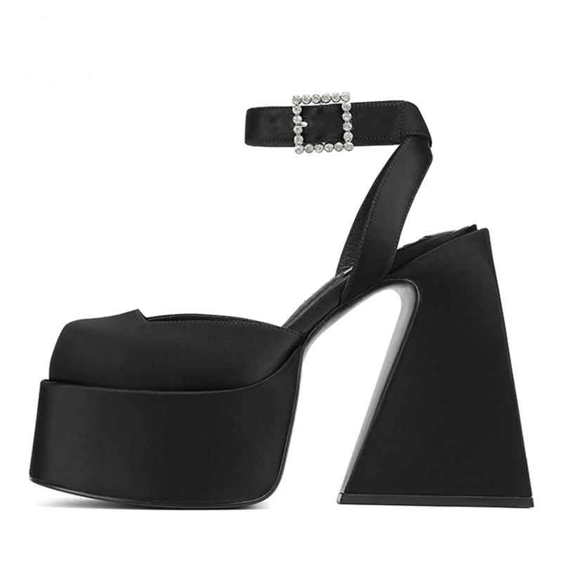 Sandals Brand Design Fashion Silk Women's Hoof Heels 2022 Spring Summer Sexy Buckle Ankle Strap Dress Party Woman Pumps 42, Black
Sandals Brand Design Fashion Silk Women's Hoof Heels 2022 Spring Summer Sexy Buckle Ankle Strap Dress Party Woman Pumps 42, Black