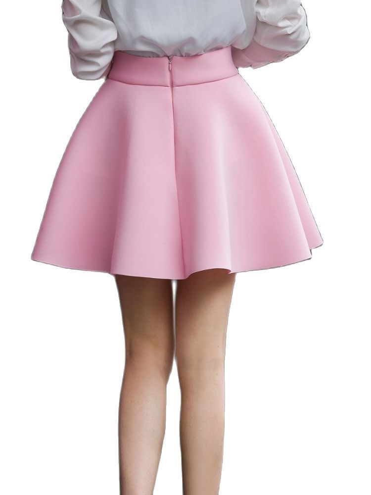 XS-5XL Plus Size Sexy Skirt Women Solid Thick Tutu s High Waist Flared Super Mini Skater Short 0804-30 220322
