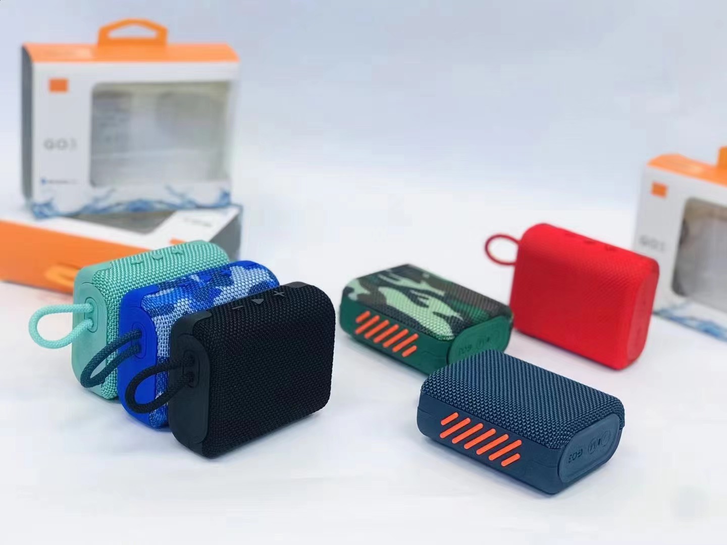 Top quality GO3 Bluetooth Speaker Wireless Portable Speaker Waterproof Harman JHL Mini Subwoofer Speakers with Microphone 2025 Newest