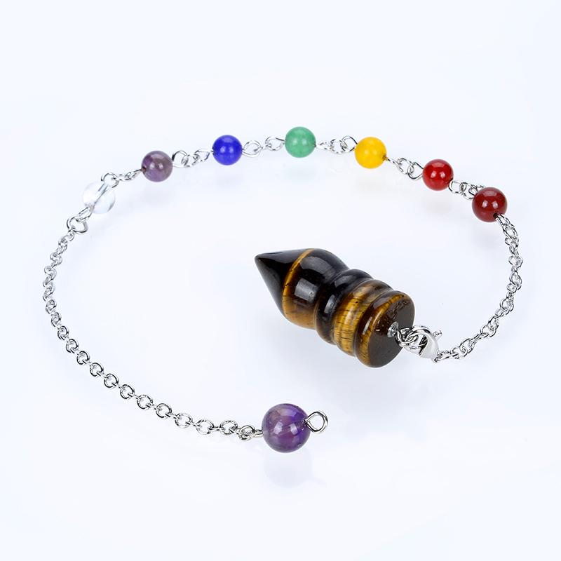 Pendant Necklaces Reiki 7 Chakra Healing Natural Stone Pendulum For Wicca Radiesthesia Dowsing Chain Tiger Eye Crystal Pendule Pendulums
Pendant Necklaces Reiki 7 Chakra Healing Natural Stone Pendulum For Wicca Radiesthesia Dowsing Chain Tiger Eye Crystal Pendule Pendulums