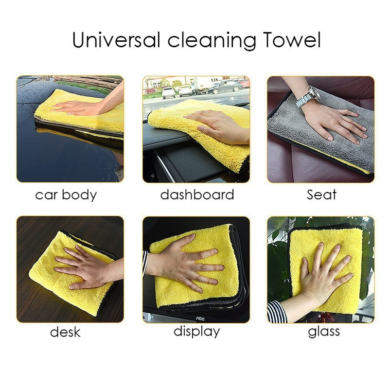 Microfiber Car Cleaning Towel Quick Drying Cloth Auto Detail Rag Super Absorbent Car Wash Accessories Products Vehicle Supplies