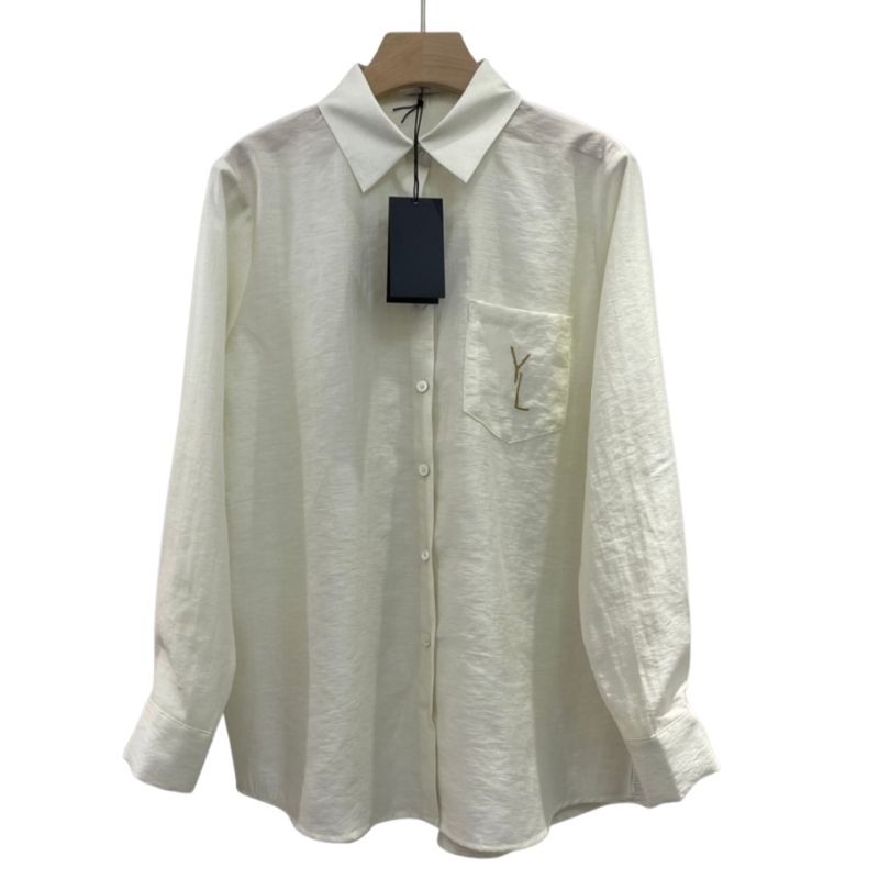 2022 women' vintage loose designer tops shirts blouse with metal letters brooch girls milan runway high end brand custom designer shirt long sleeve pullover blouses, Multi
2022 women' vintage loose designer tops shirts blouse with metal letters brooch girls milan runway high end brand custom designer shirt long sleeve pullover blouses, Multi