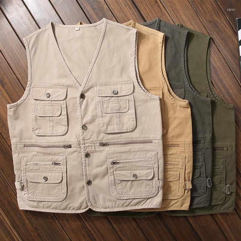 Cotton Multi-pocket Middle-aged And Elderly Dad Wear Waistcoat Casual Fishing Pography Vest Men's Plus Fertilizer Vests, 07
Cotton Multi-pocket Middle-aged And Elderly Dad Wear Waistcoat Casual Fishing Pography Vest Men's Plus Fertilizer Vests, 07