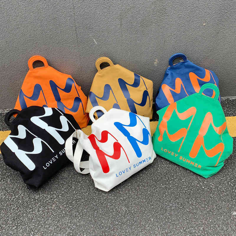 BAGS Printed Large Capacity Portable Messenger Canvas Japanese and Korean Literature and Art Single Shoulder Book 220516