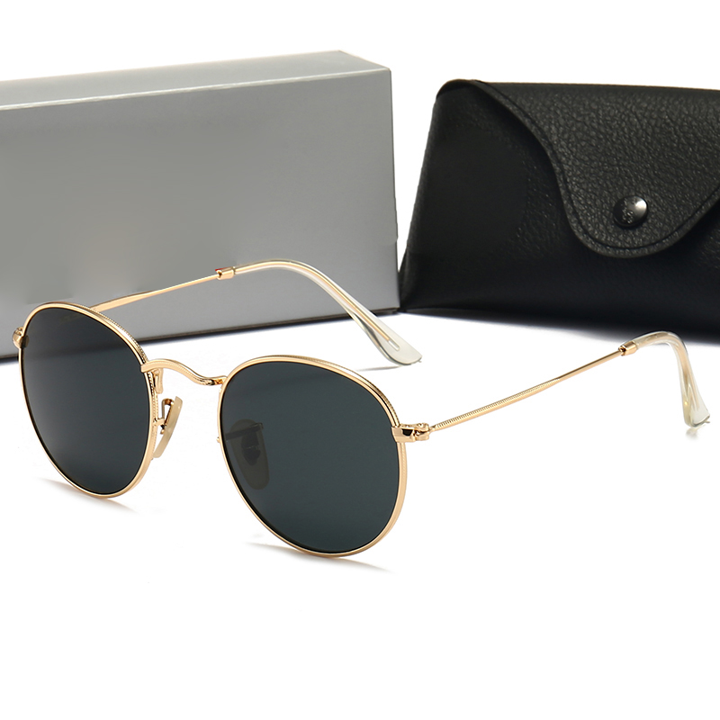 Fashion Round Sunglasses Brand Design UV400 Eyewear Metal Gold Frame TR90 Sun Glasses Men Women Mirror Sunglasses Polaroid Glass Lens With Box And Case
Fashion Round Sunglasses Brand Design UV400 Eyewear Metal Gold Frame TR90 Sun Glasses Men Women Mirror Sunglasses Polaroid Glass Lens With Box And Case