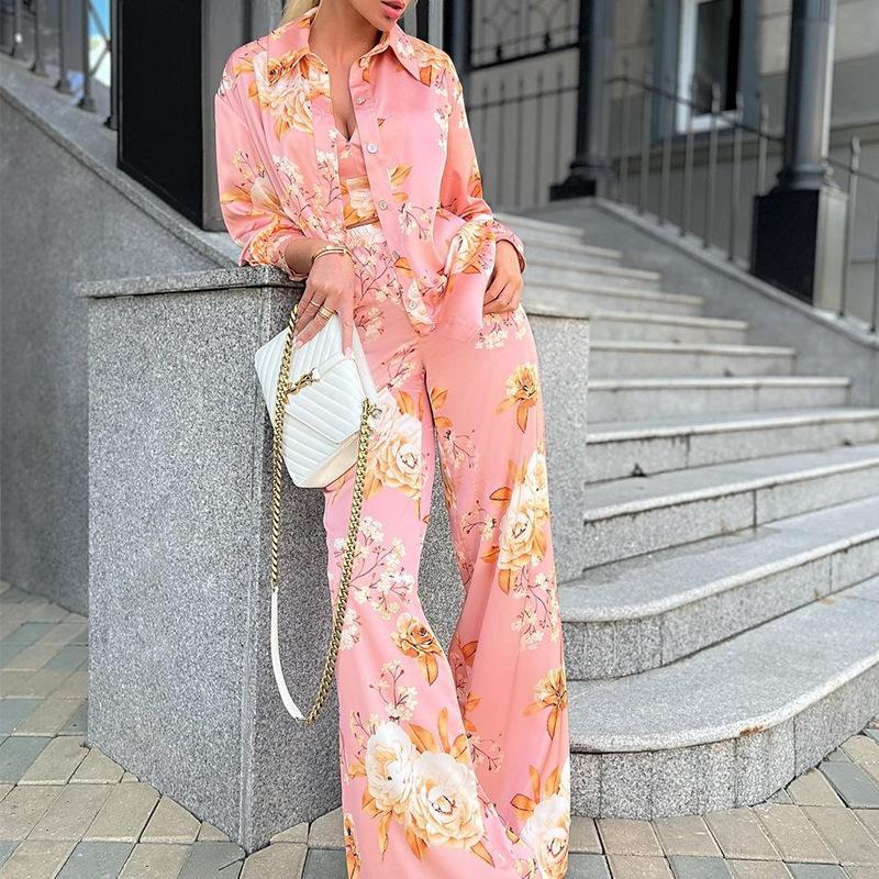 Women' Two Piece Pants Street Hipster Women' Clothing 2022 Autumn Tube Top Long Sleeve Shirt Straight Printed Trousers Three-Piece Sui, Pink
Women' Two Piece Pants Street Hipster Women' Clothing 2022 Autumn Tube Top Long Sleeve Shirt Straight Printed Trousers Three-Piece Sui, Pink
