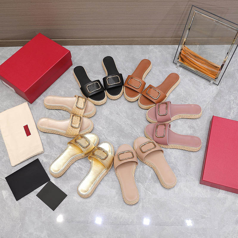 Women Sandals Slippers Braided Espadrille Outdoors Sexy Slide grainy cowhide Casual sandal Summer Designer Luxury Fashion Ladies Beach Flat Flip Flops, Customized
Women Sandals Slippers Braided Espadrille Outdoors Sexy Slide grainy cowhide Casual sandal Summer Designer Luxury Fashion Ladies Beach Flat Flip Flops, Customized