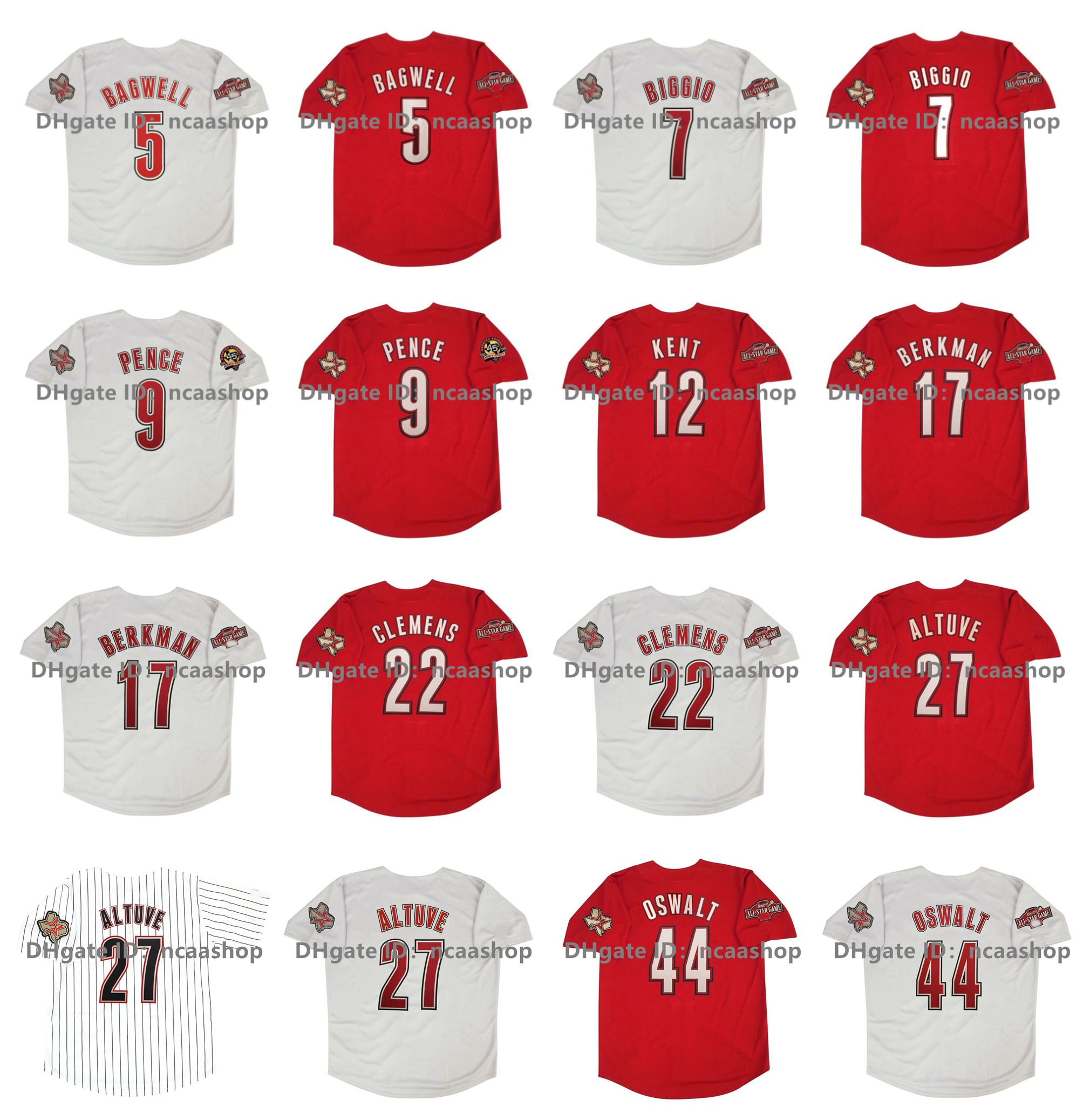 2004 All Star Baseball Jersey Jeff Bagwell Craig Biggio Hunter Pence Jeff Kent Lance Berkman Roger Clemens Jose Altuve Roy Oswalt Red Grey Size -XXXXL, As pic
2004 All Star Baseball Jersey Jeff Bagwell Craig Biggio Hunter Pence Jeff Kent Lance Berkman Roger Clemens Jose Altuve Roy Oswalt Red Grey Size -XXXXL, As pic