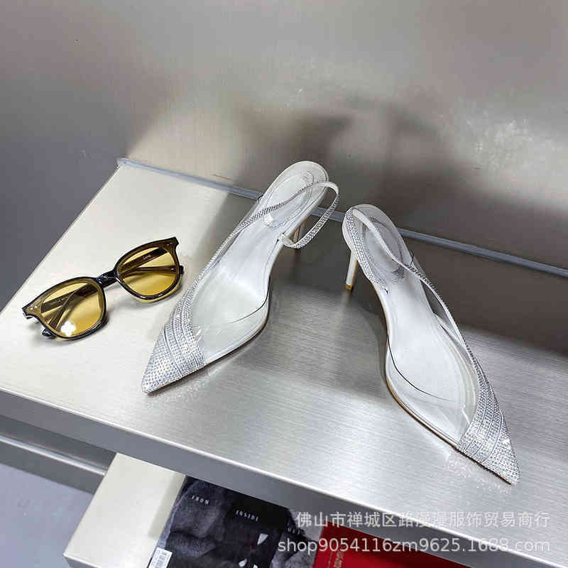 Sandals transparent sandals female pointed shallow mouth thin heel side empty back trip belt Crystal Fairy high heels, 1# shoe box
Sandals transparent sandals female pointed shallow mouth thin heel side empty back trip belt Crystal Fairy high heels, 1# shoe box