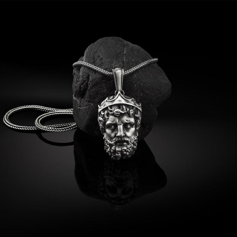 Pendant Necklaces Punk Trend Ancient Greek God King Zeus Statue Necklace For Men's Fashion Street Accessories Jewelry GiftPendant
Pendant Necklaces Punk Trend Ancient Greek God King Zeus Statue Necklace For Men's Fashion Street Accessories Jewelry GiftPendant