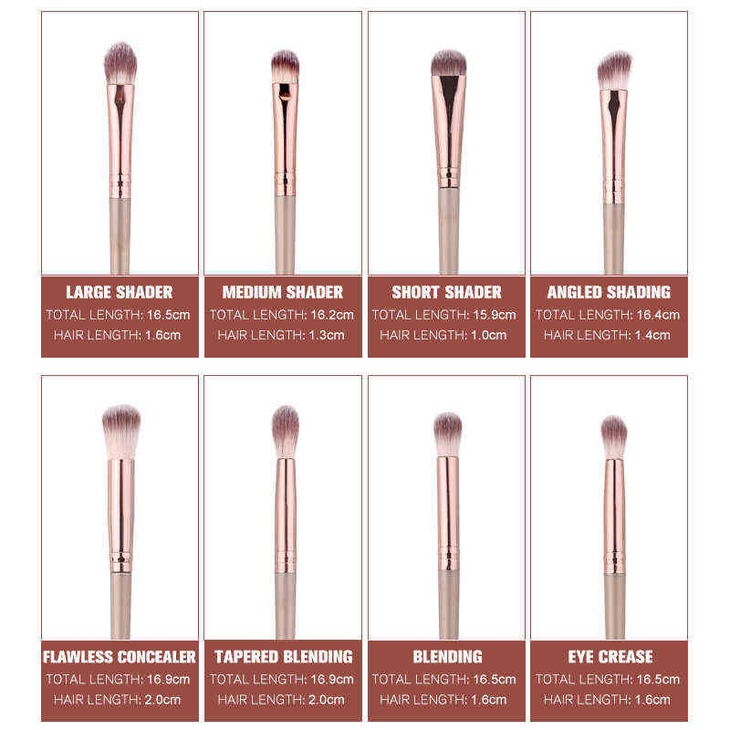 NXY Makeup Brushes 12pcs Professional Black Color Eye Shadow Make Up Brush Set Blending Eyeliner Brow Small Fan Cosmetic Tool 0406