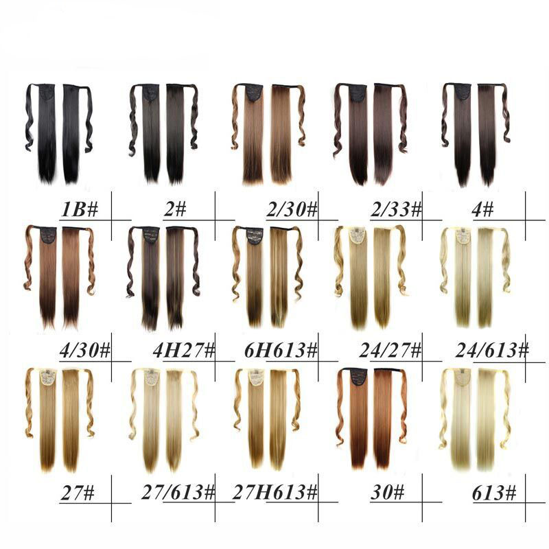 Synthetic Hair Wig European and American Long Straight Women's Ponytail