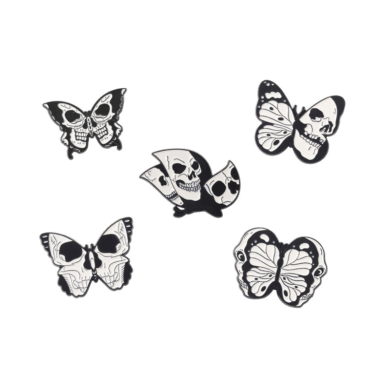 Vintage Skull Punk Style Butterfly Black White Brooches Pin for Women Fashion Dress Coat Shirt Demin Metal Funny Brooch Pins Badges Backpack Gift Jewelry
Vintage Skull Punk Style Butterfly Black White Brooches Pin for Women Fashion Dress Coat Shirt Demin Metal Funny Brooch Pins Badges Backpack Gift Jewelry