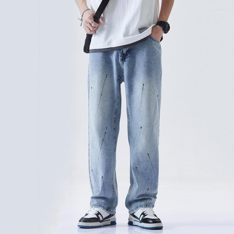 Men' Jeans High Street Printed Korean Version Of The Trend Loose Straight Wide-leg Pants Ins Men'sMen' Heat22, Blue
Men' Jeans High Street Printed Korean Version Of The Trend Loose Straight Wide-leg Pants Ins Men'sMen' Heat22, Blue