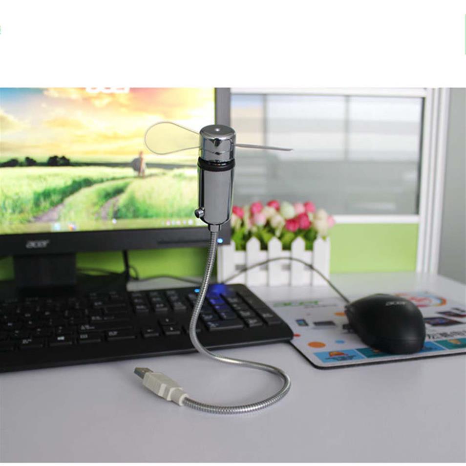 Epacket USB Gadget Mini Flexible LED Light Fan Clock Desktop Clock Cool Gadgets Time Display196l