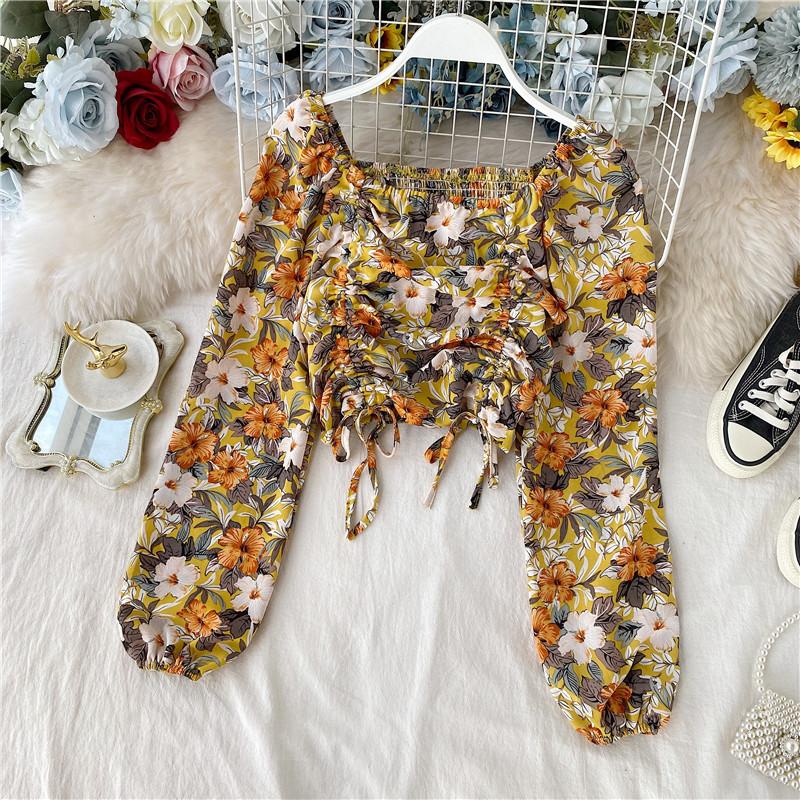 Women's Blouses & Shirts Women Long Sleeve Square Short Tops Sexy Ladies Retro Floral Boho Beach Print Shirt Female Blusas, White
Women's Blouses & Shirts Women Long Sleeve Square Short Tops Sexy Ladies Retro Floral Boho Beach Print Shirt Female Blusas, White