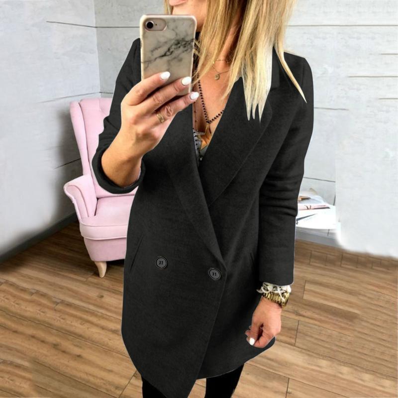 Women's Trench Coats Autumn Winter Faux Wool Thin Coat Jacket Ladies Fashion Long Sleeve Turn-down Button Slim Woolen #8, Gray
Women's Trench Coats Autumn Winter Faux Wool Thin Coat Jacket Ladies Fashion Long Sleeve Turn-down Button Slim Woolen #8, Gray