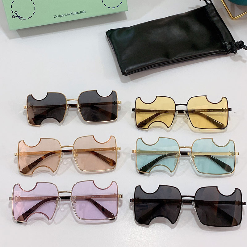 Mens or Womens Sunglasses OW40028U Gold Frame Notch Lenses Fashion Trend Personality Men and Women Designer New Sunglasses Leisure Vacation Anti-UV400 With Box
Mens or Womens Sunglasses OW40028U Gold Frame Notch Lenses Fashion Trend Personality Men and Women Designer New Sunglasses Leisure Vacation Anti-UV400 With Box