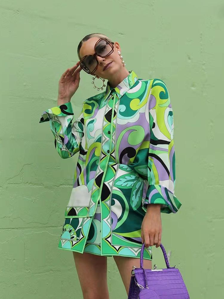 Women's Tracksuits Women Long Sleeve V Neck Straight Blouse 2022 Spring Fashion Ladies Beach Style Fresh Shirt Female Printed Green SuitsWom, Green2
Women's Tracksuits Women Long Sleeve V Neck Straight Blouse 2022 Spring Fashion Ladies Beach Style Fresh Shirt Female Printed Green SuitsWom, Green2