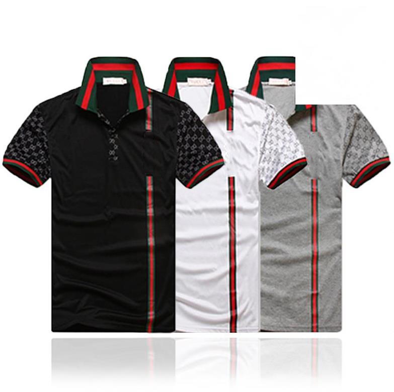 Men polo With Interlocking Double G Stripes Cotton Polos Shirts Embroidered Print Summer Breathable Cotton High Quality Clothing Wholesale
Men polo With Interlocking Double G Stripes Cotton Polos Shirts Embroidered Print Summer Breathable Cotton High Quality Clothing Wholesale