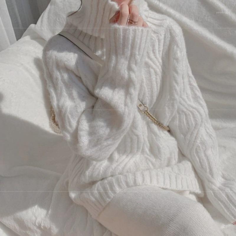 Women' Sweaters Autumn Winter Warm Thick Turlteneck Sweater Women Casual Loose Lazy Style Solid Pullover Female 2022 Korea Trendy Knitted T, White
Women' Sweaters Autumn Winter Warm Thick Turlteneck Sweater Women Casual Loose Lazy Style Solid Pullover Female 2022 Korea Trendy Knitted T, White