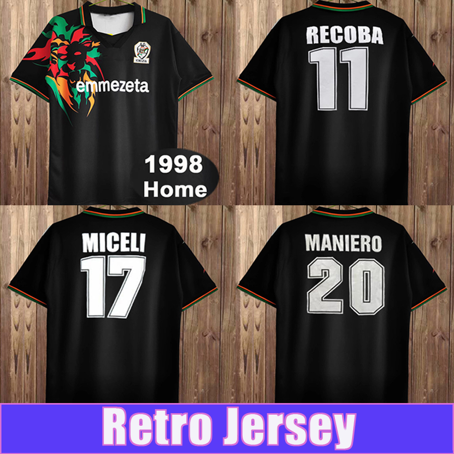 1998 Venezia RECOBA MICELI MANIERO Mens Retro Soccer Jerseys Home Black Short Sleeve Football Shirts Uniforms, Fg4482 1998 home
1998 Venezia RECOBA MICELI MANIERO Mens Retro Soccer Jerseys Home Black Short Sleeve Football Shirts Uniforms, Fg4482 1998 home