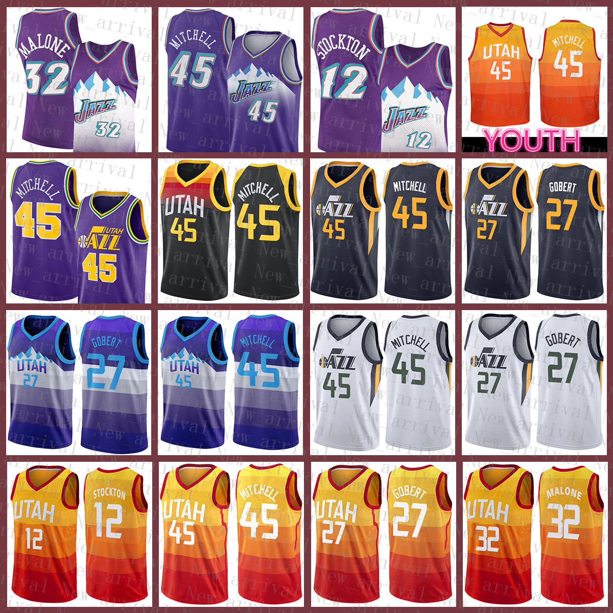 Utah''Jazz''Men 32 12 Donovan Mitchell Rudy Gobert Basketball Jersey 45 27 John Stockton Karl Malone 111
Utah''Jazz''Men 32 12 Donovan Mitchell Rudy Gobert Basketball Jersey 45 27 John Stockton Karl Malone 111