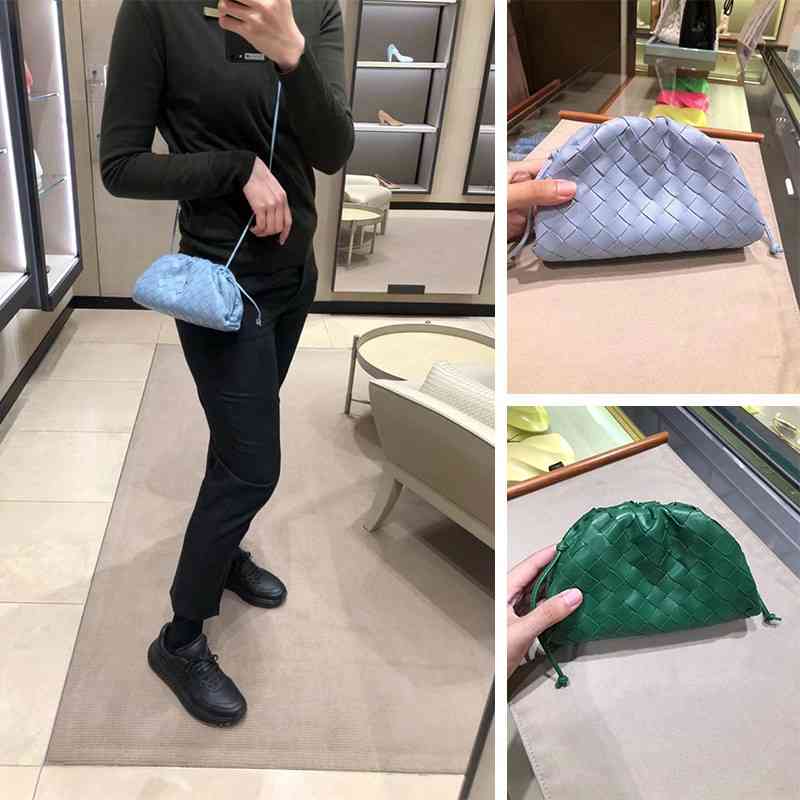 Handbags Venetas Designer Bottegas Mini Jodie Pouch Woven Cowhide Cloud Bag Single Shoulder Messenger Women's QDXO, Green
Handbags Venetas Designer Bottegas Mini Jodie Pouch Woven Cowhide Cloud Bag Single Shoulder Messenger Women's QDXO, Green