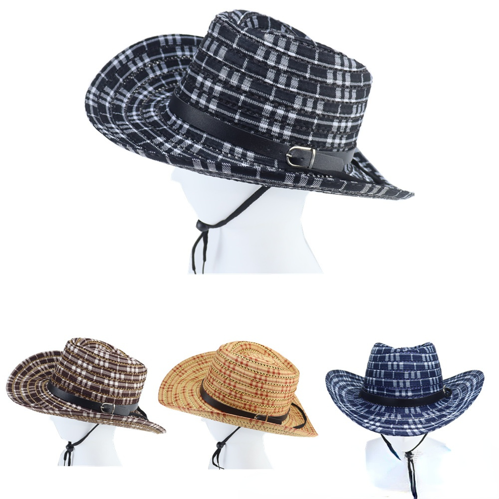 Summer Men's Sunhat Fishing Hat Sun Protection Cowboy cap Outdoor Beach Suns Hats Big Brim Cover Straw caps, As pic
Summer Men's Sunhat Fishing Hat Sun Protection Cowboy cap Outdoor Beach Suns Hats Big Brim Cover Straw caps, As pic