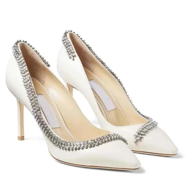 Elegant Bridal Wedding Love Sandals Shoes Silver Black Fabric Leather Mesh Lady Pumps Pointed Toe Women's High Heels Various Styles
Elegant Bridal Wedding Love Sandals Shoes Silver Black Fabric Leather Mesh Lady Pumps Pointed Toe Women's High Heels Various Styles