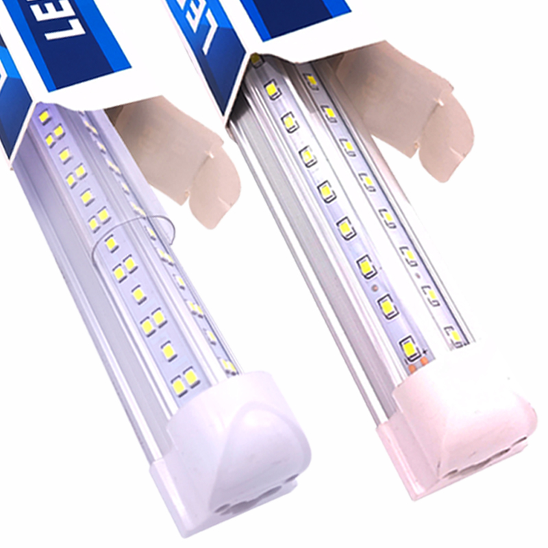 4Ft 5Ft 6Ft 8Ft LED Tube Light V Shape Integrated Tubes 4 5 6 8 Ft Cooler Door Freezer LED Lighting Garage Warehouse Workshop Basement