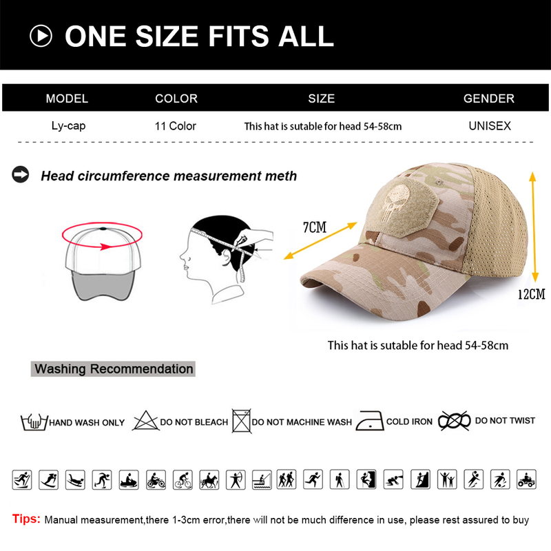 Military Skull Baseball Caps Ghost Camouflage Tactical Army Combat Paintball Adjustable Cap Summer Sun Hats Men Women Fashion 220513