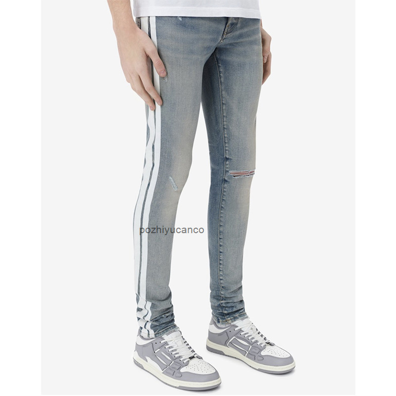 designer men jeans Ch Amirs high street tide brand washing water used yellow mud blue side stripe hot stamping hole Slim Fit Jeans Men, Black
designer men jeans Ch Amirs high street tide brand washing water used yellow mud blue side stripe hot stamping hole Slim Fit Jeans Men, Black