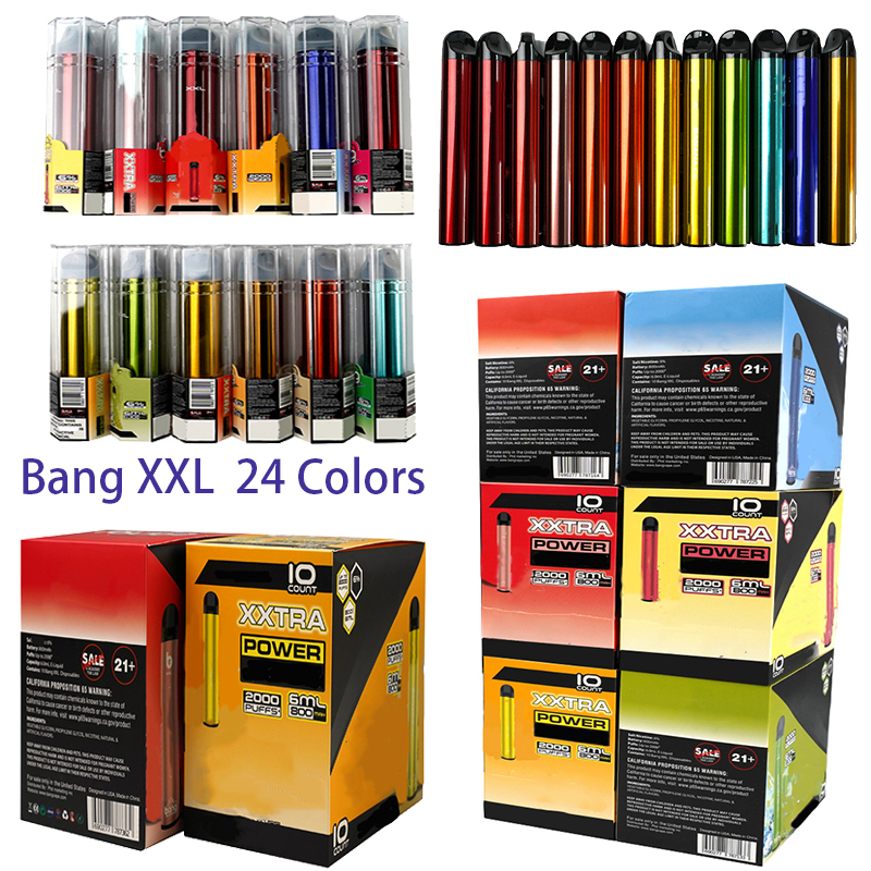 

Bang XXL XXTRA Electronic Cigarettes Disposable Vape Pens Prefilled 6ml Device Pods 800mAh E Cigs Vape Cartridges 24 Colors