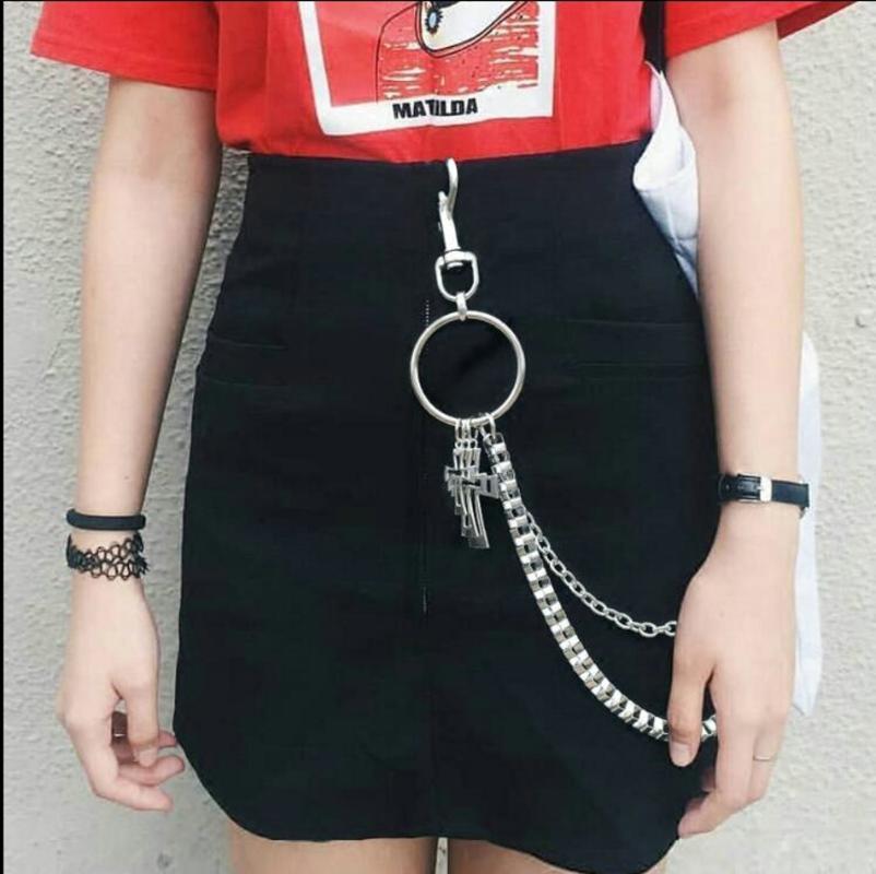 Belts Fashion Punk Hip-hop Trendy Men Woman Belt Waist Chain Multilayer Male Pants Jeans Silver Metal Clothing Accessories, Black
Belts Fashion Punk Hip-hop Trendy Men Woman Belt Waist Chain Multilayer Male Pants Jeans Silver Metal Clothing Accessories, Black