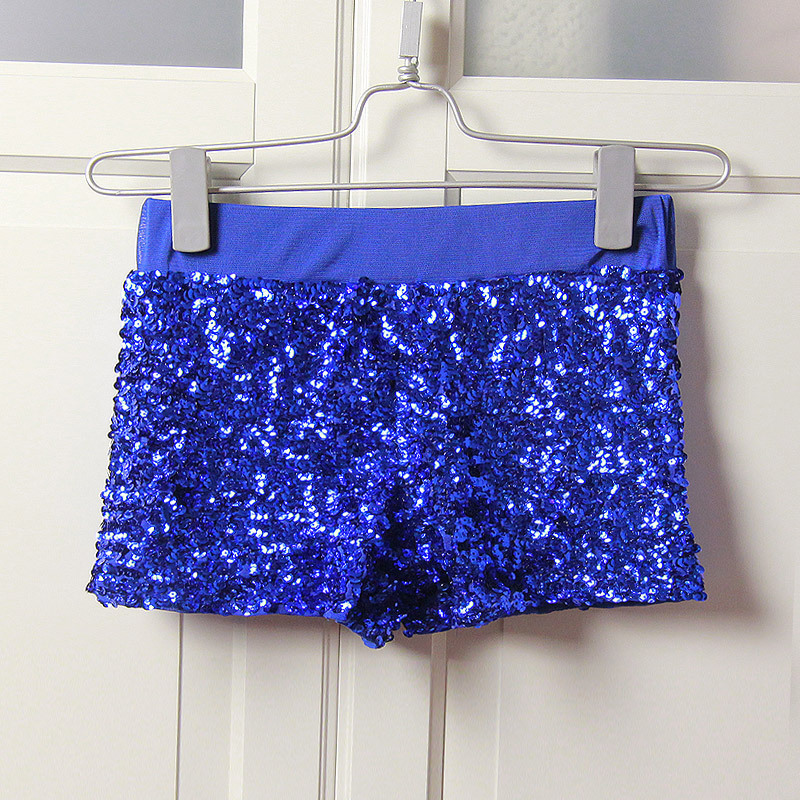 Ladies Elastic High Waist Sequins Hip Hop Ds Sexy Club Shorts Jazz Niglub Singer Women Stage Clothes D220611