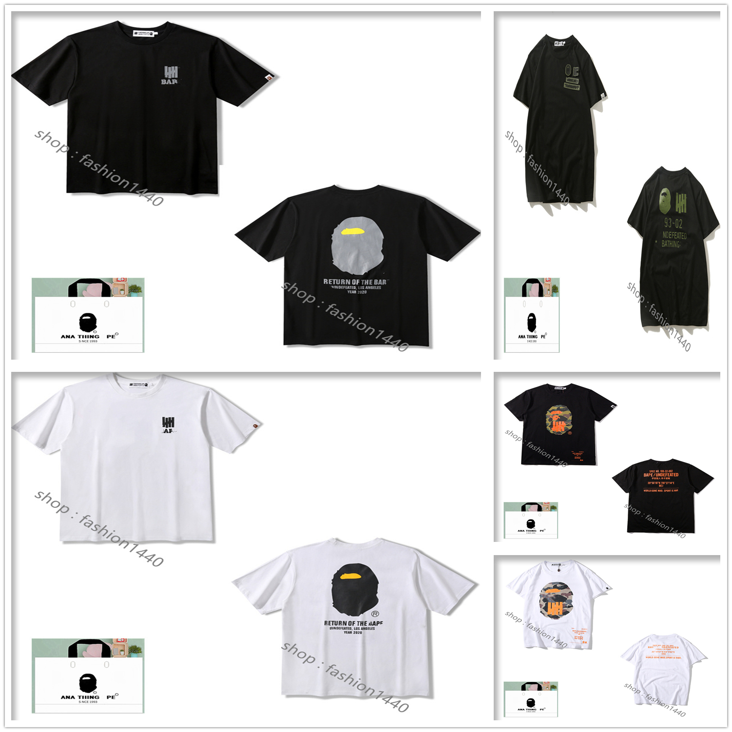 apes Men t shirt Undefeateding T-shirt Japanese fashion brand women's short-sleeved shark head fake zipper starry night light high quality printing couple F03, 1 pcs button
apes Men t shirt Undefeateding T-shirt Japanese fashion brand women's short-sleeved shark head fake zipper starry night light high quality printing couple F03, 1 pcs button