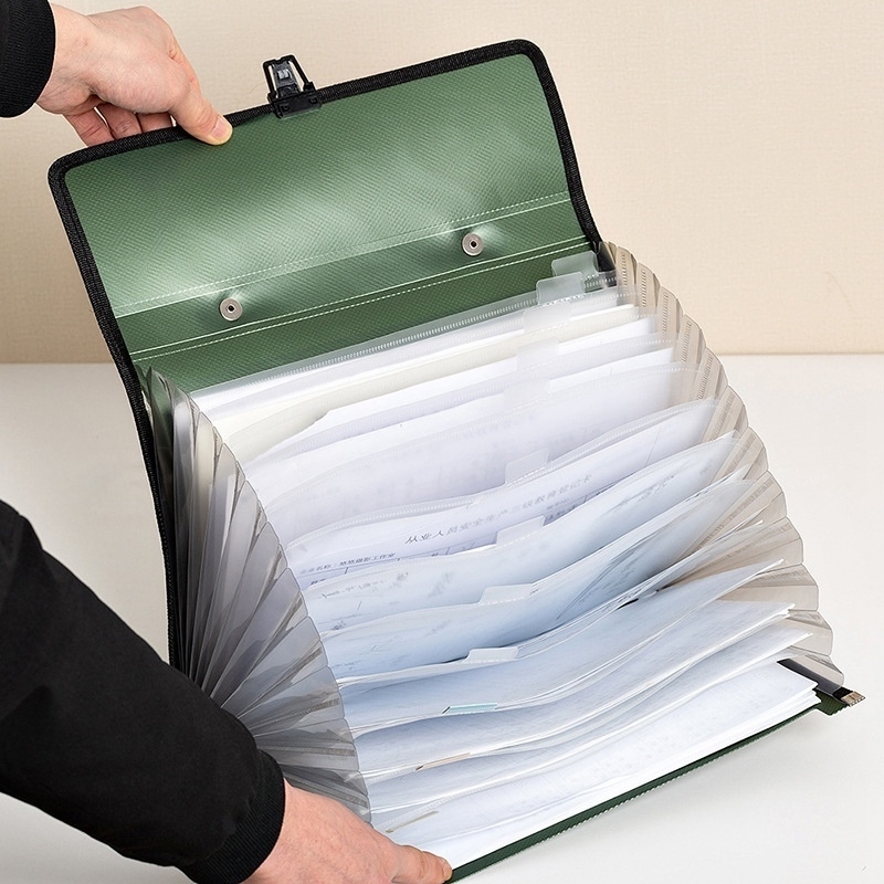 Document Bag File Folder Organizer Expandable A4 Bag A4 Folders Filing Products for Office Waterproof Briefcases 201119