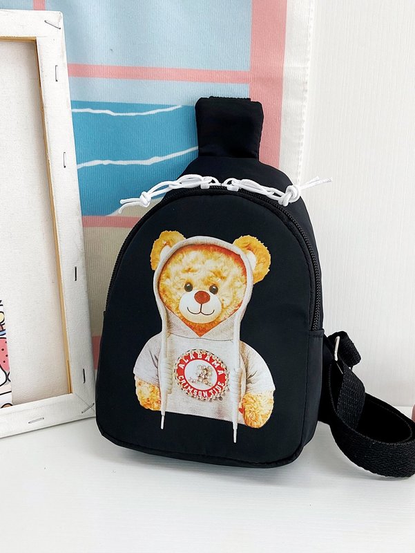 Kids Bear Print Sling Bag SHE