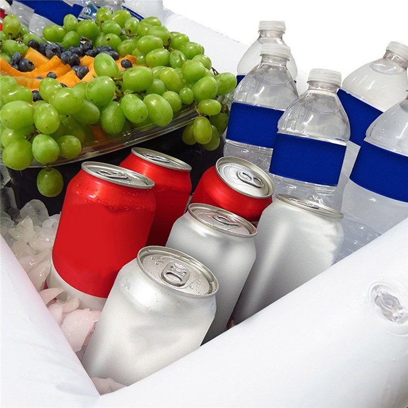 Party Inflatable Salad Bar Buffet Pool Inflatable Ice Bucket Outdoor Swimming Pool Drink Float Holder Food Supplies Toy Stand 220622