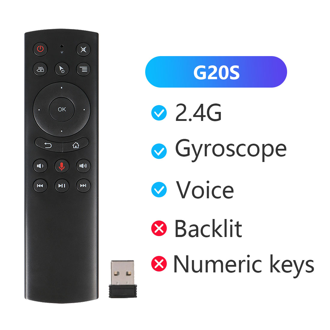 G20S PRO 2.4G Remote Control Smart TV Backlit Voice G20SPRO BT Air Mouse Gyroscope IR Learning for Android TV BOX HK1 Rbox X4 X96 Air H96 Max