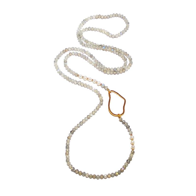 Chains LiiJi Unique Real Sparkling Labradorite Pearl Beads 925 Sterling Silver Gold Color Long Delicated Necklace 32 Inch/81cm
Chains LiiJi Unique Real Sparkling Labradorite Pearl Beads 925 Sterling Silver Gold Color Long Delicated Necklace 32 Inch/81cm