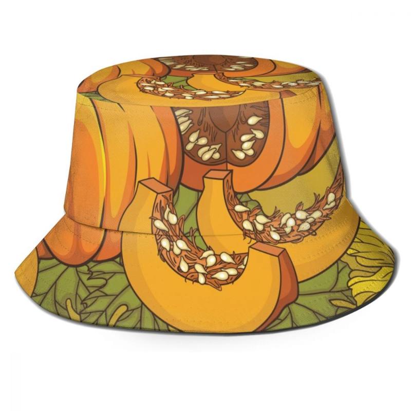 Berets CINESSD Fashion Bucket Hats Fisherman Caps For Women Men Gorras Summer Botanical Pumpkins Flowers And Leaves, Black 5
Berets CINESSD Fashion Bucket Hats Fisherman Caps For Women Men Gorras Summer Botanical Pumpkins Flowers And Leaves, Black 5