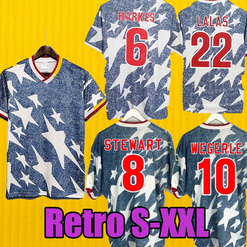 vintage 1994 USAS classic Away Shirt retro soccer jerseys Wegerle Lalas Ramos Balboa 94 classic football shirts 
vintage 1994 USAS classic Away Shirt retro soccer jerseys Wegerle Lalas Ramos Balboa 94 classic football shirts