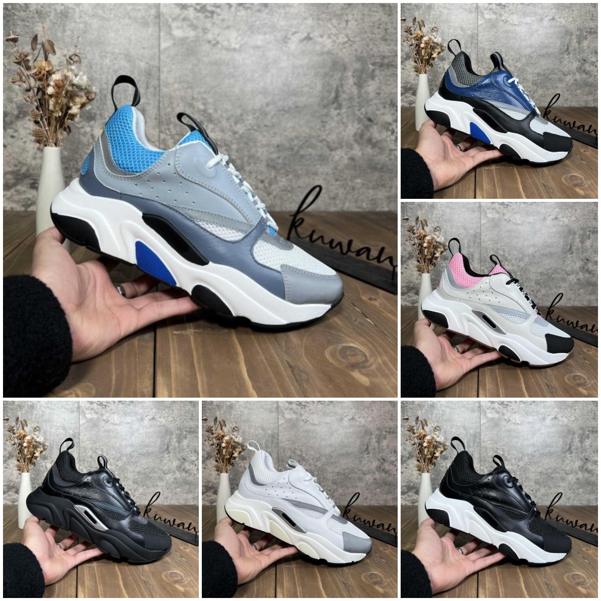 2022 Designers B22 B23 Casual Shoes Men Women Canvas Calfskin Sneakers Obliques White Technical Knit Retro Patchwork Trainers Platform Shoes, Color 12
2022 Designers B22 B23 Casual Shoes Men Women Canvas Calfskin Sneakers Obliques White Technical Knit Retro Patchwork Trainers Platform Shoes, Color 12